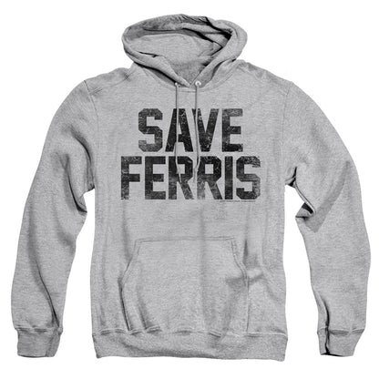 Ferris Bueller Save Ferris Mens Hoodie Athletic Heather Officially Licensed