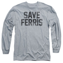 Load image into Gallery viewer, Ferris Bueller Save Ferris Mens Long Sleeve Shirt Athletic Heather