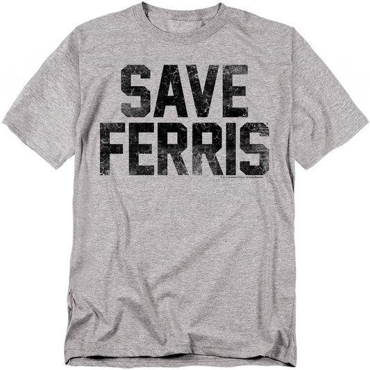 Ferris Bueller Save Ferris Mens T Shirt Athletic Heather