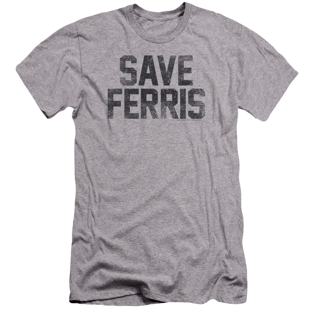 Ferris Bueller Save Ferris Premium Bella Canvas Slim Fit Mens T Shirt Athletic Heather