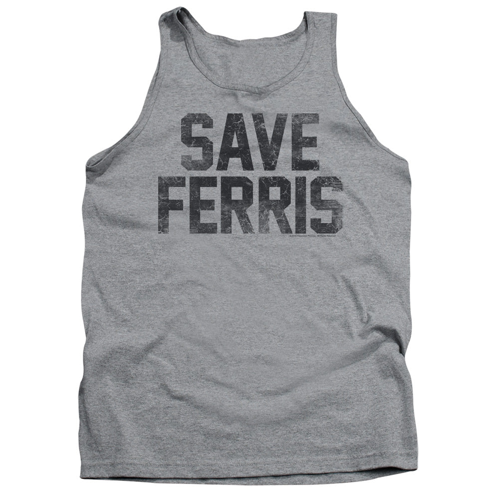 Ferris Bueller Save Ferris Mens Tank Top Shirt Athletic Heather