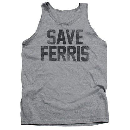 Ferris Bueller Save Ferris Mens Tank Top Shirt Athletic Heather