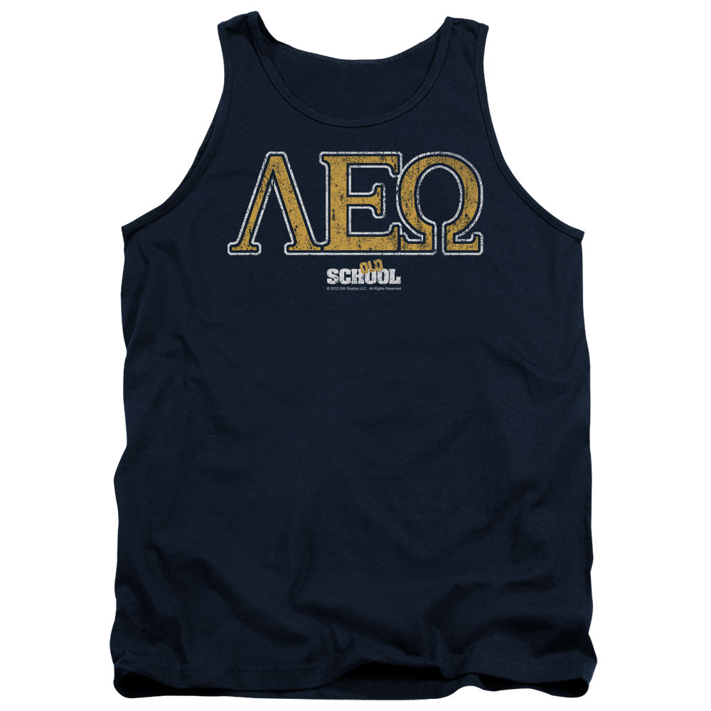 Old School Leo Mens Tank Top Shirt Navy