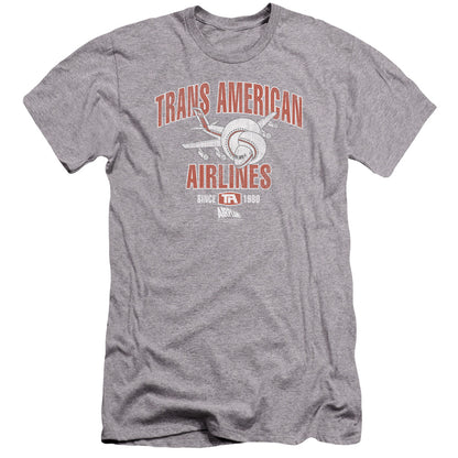 Airplane Trans American Premium Bella Canvas Slim Fit Mens T Shirt Athletic Heather