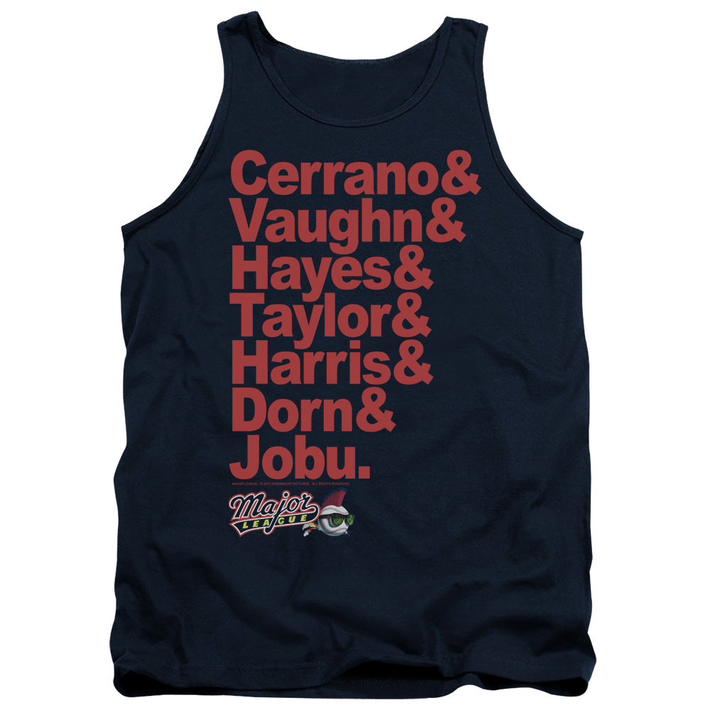 Major League Team Roster Mens Tank Top Shirt Navy