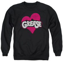 Load image into Gallery viewer, Grease Heart Mens Crewneck Sweatshirt Black