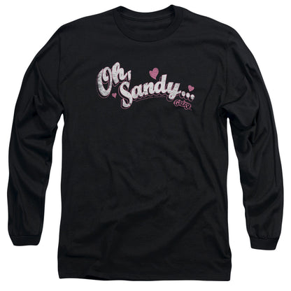 Grease Oh Sandy Mens Long Sleeve Shirt Black Officially Licensed Officially Licensed