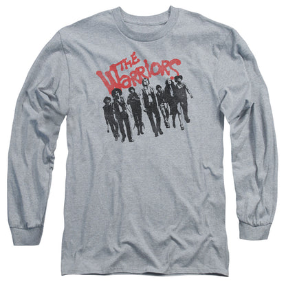 Warriors The Gang Mens Long Sleeve Shirt Athletic Heather Officially Licensed
