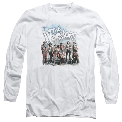 Warriors Amusement Mens Long Sleeve Shirt White Officially Licensed