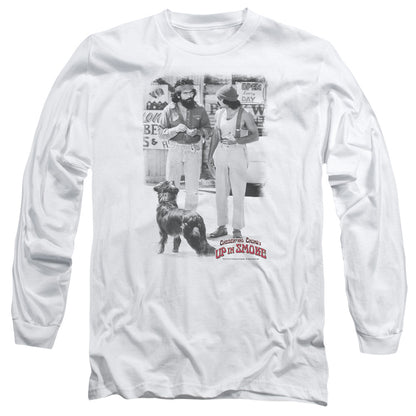 Up In Smoke Square Mens Long Sleeve Shirt White Officially Licensed