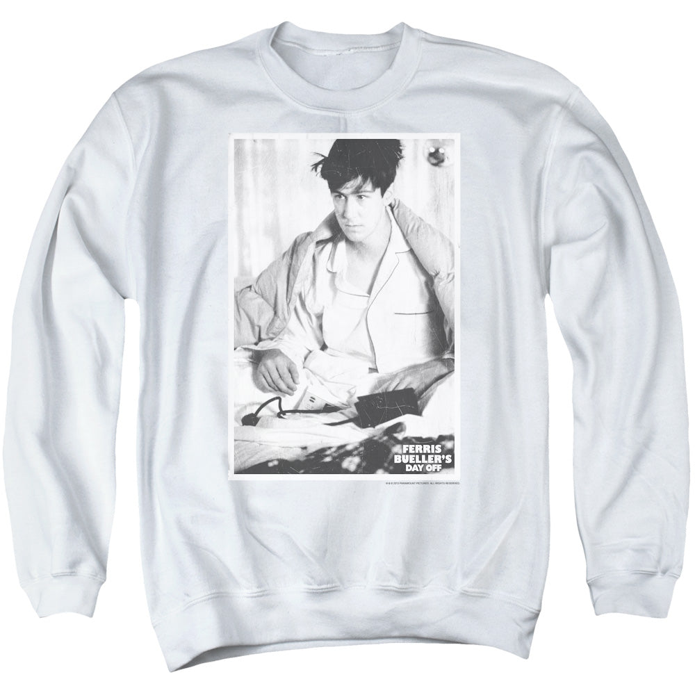 Ferris Bueller Cameron Mens Crewneck Sweatshirt White Officially Licensed