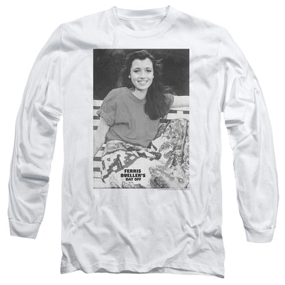 Ferris Bueller Sloane Mens Long Sleeve Shirt White Officially Licensed