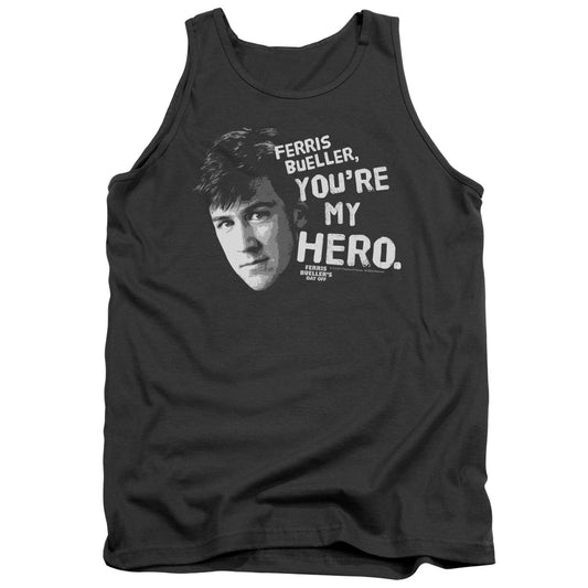 Ferris Bueller My Hero Mens Tank Top Shirt Charcoal