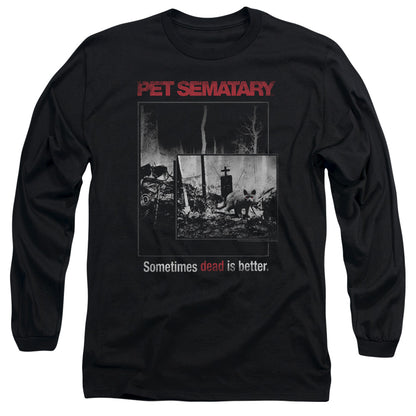 Pet Sematary Cat Poster Mens Long Sleeve Shirt Black Officially Licensed
