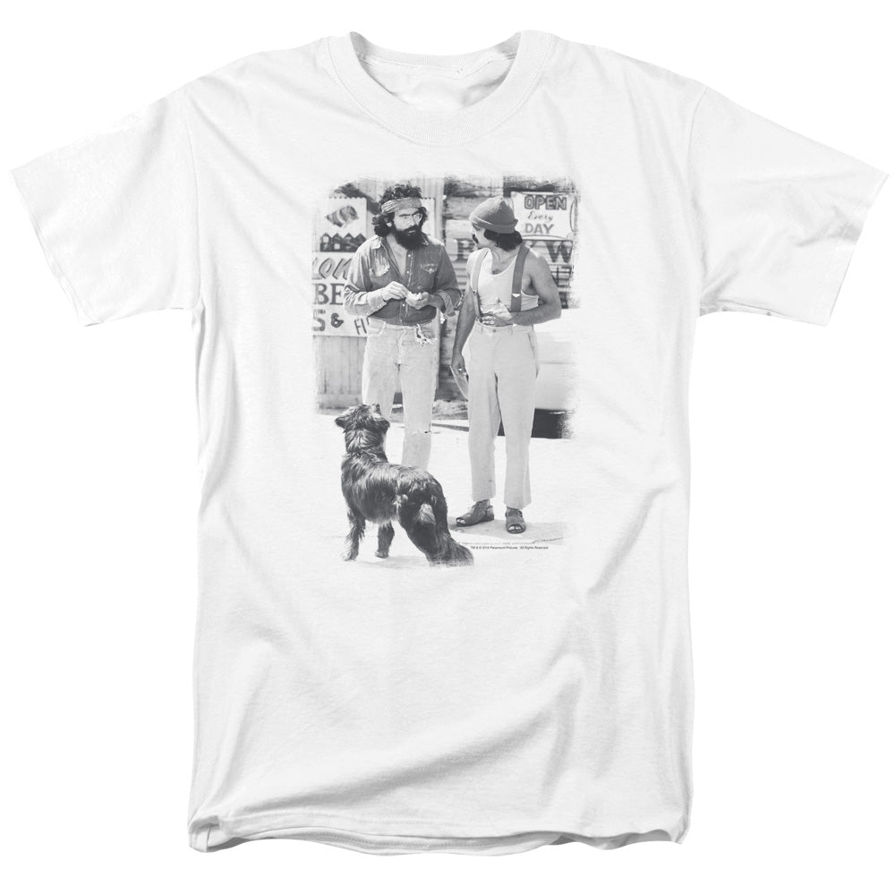Up In Smoke Cheech Chong Dog Mens T Shirt White Officially Licensed