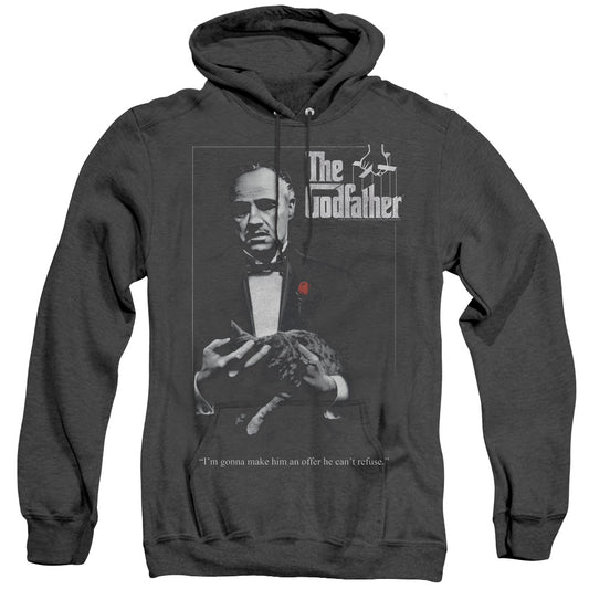 Godfather Poster Heather Mens Hoodie Black Officially Licensed