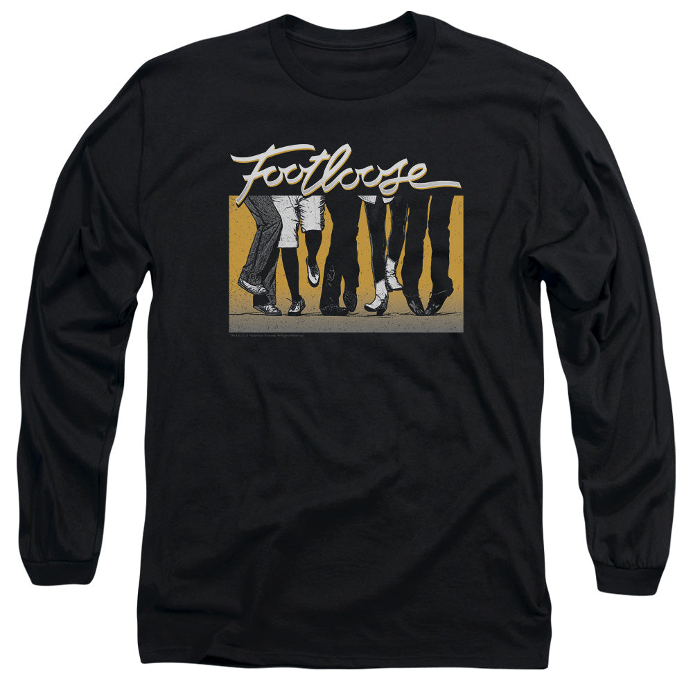 Footloose Dance Party Mens Long Sleeve Shirt Black Officially Licensed Officially Licensed