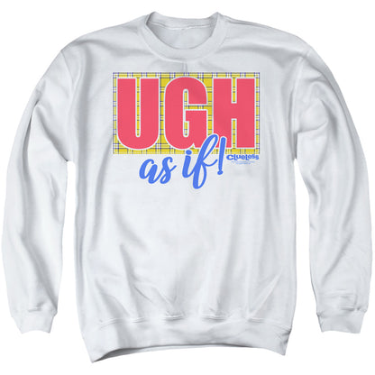 Clueless Ugh As If Mens Crewneck Sweatshirt White Officially Licensed