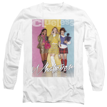 Clueless Whatever Mens Long Sleeve Shirt White Officially Licensed Officially Licensed