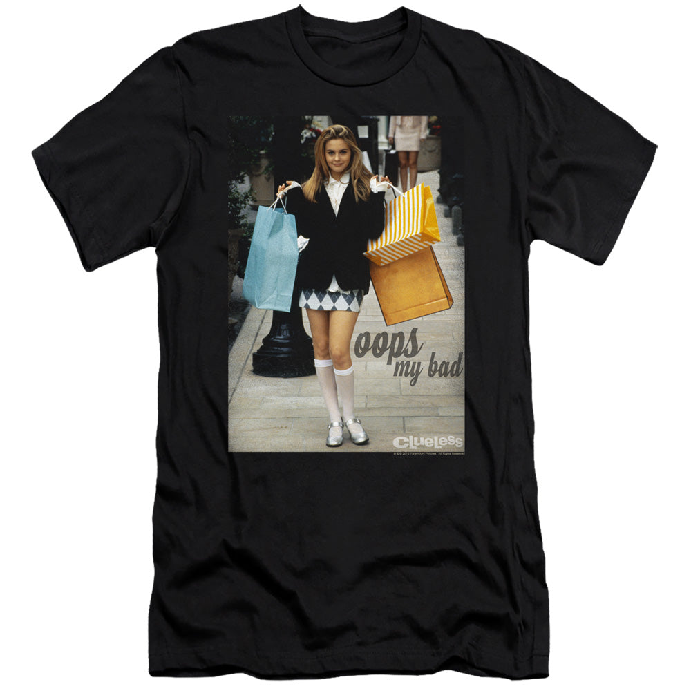 Clueless Oops My Bad Hbo Premium Bella Canvas Slim Fit Mens T Shirt Black