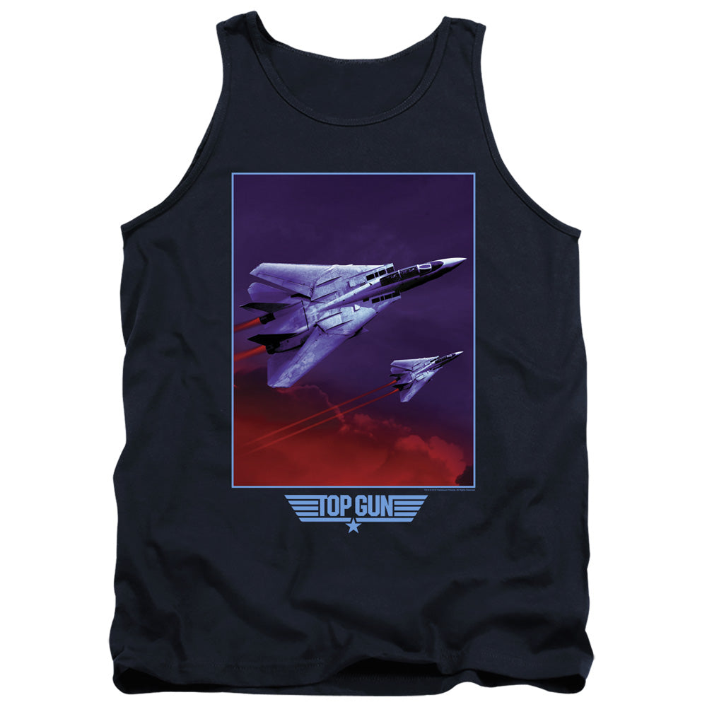 Top Gun Clouds Mens Tank Top Shirt Navy