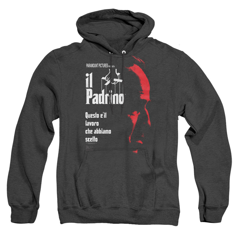 Godfather Italian Profile Heather Mens Hoodie Black Officially Licensed