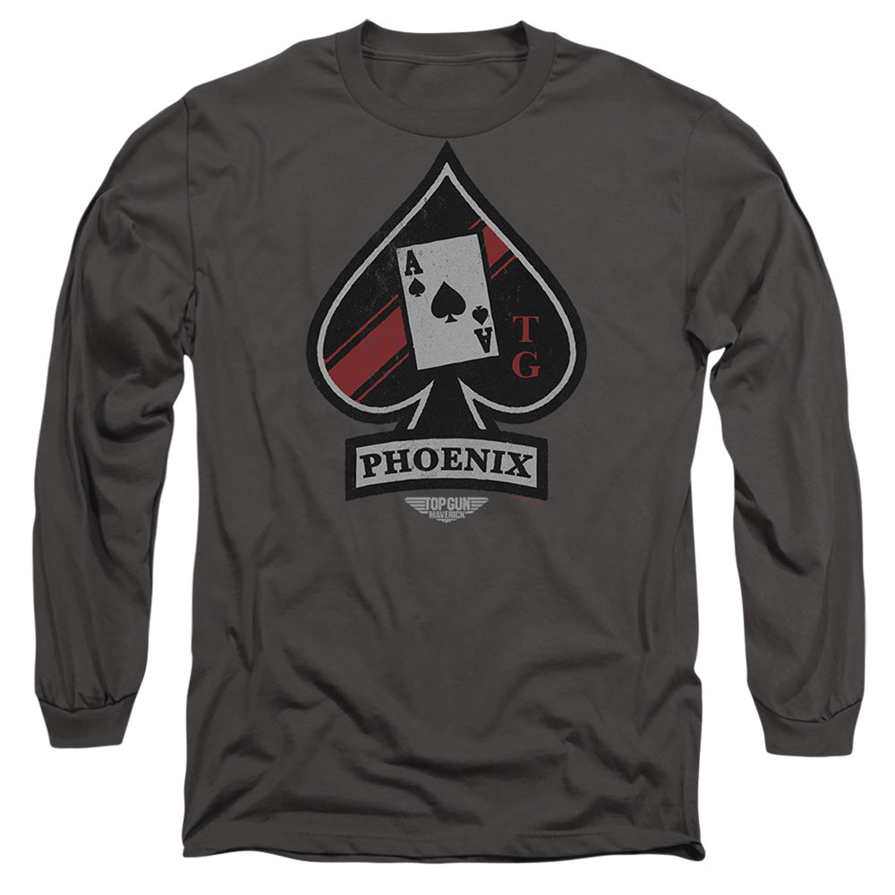 Top Gun: Maverick Phoenix Call Sign Mens Long Sleeve Shirt Charcoal Officially Licensed