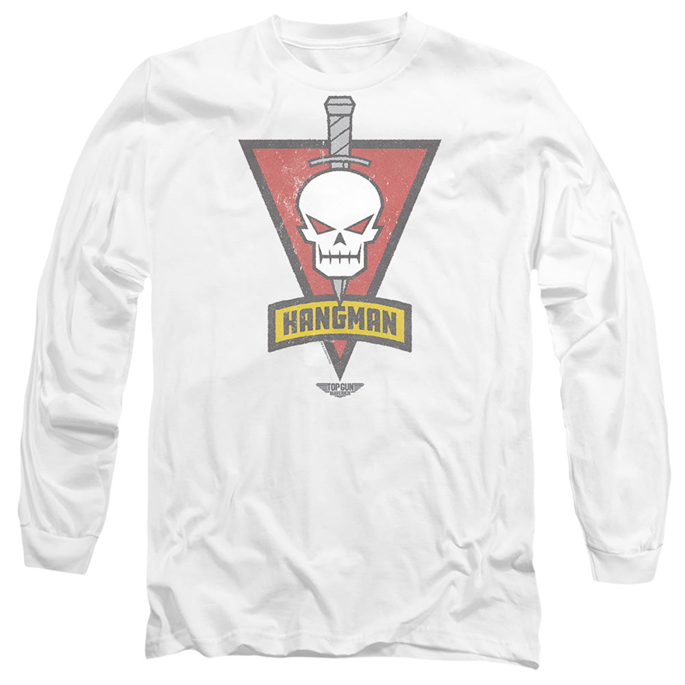 Top Gun: Maverick Hangman Call Sign Mens Long Sleeve Shirt White Officially Licensed