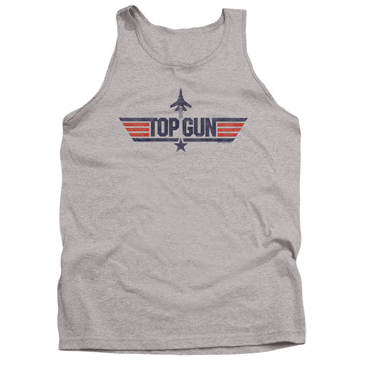 Paramount Top Gun Logo Grey Mens Tank Top Shirt Athletic Heather