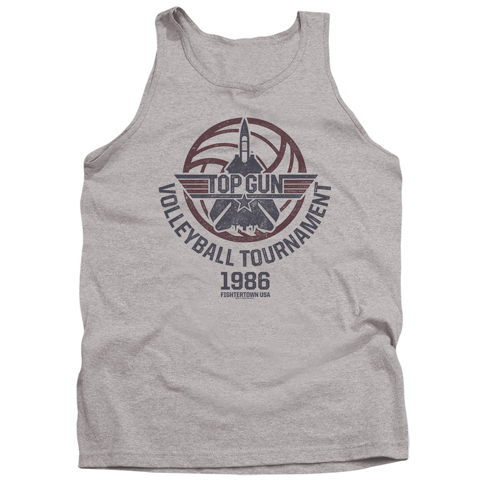 Paramount Top Gun Volleyball Grey Mens Tank Top Shirt Athletic Heather