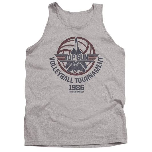 Paramount Top Gun Volleyball Grey Mens Tank Top Shirt Athletic Heather