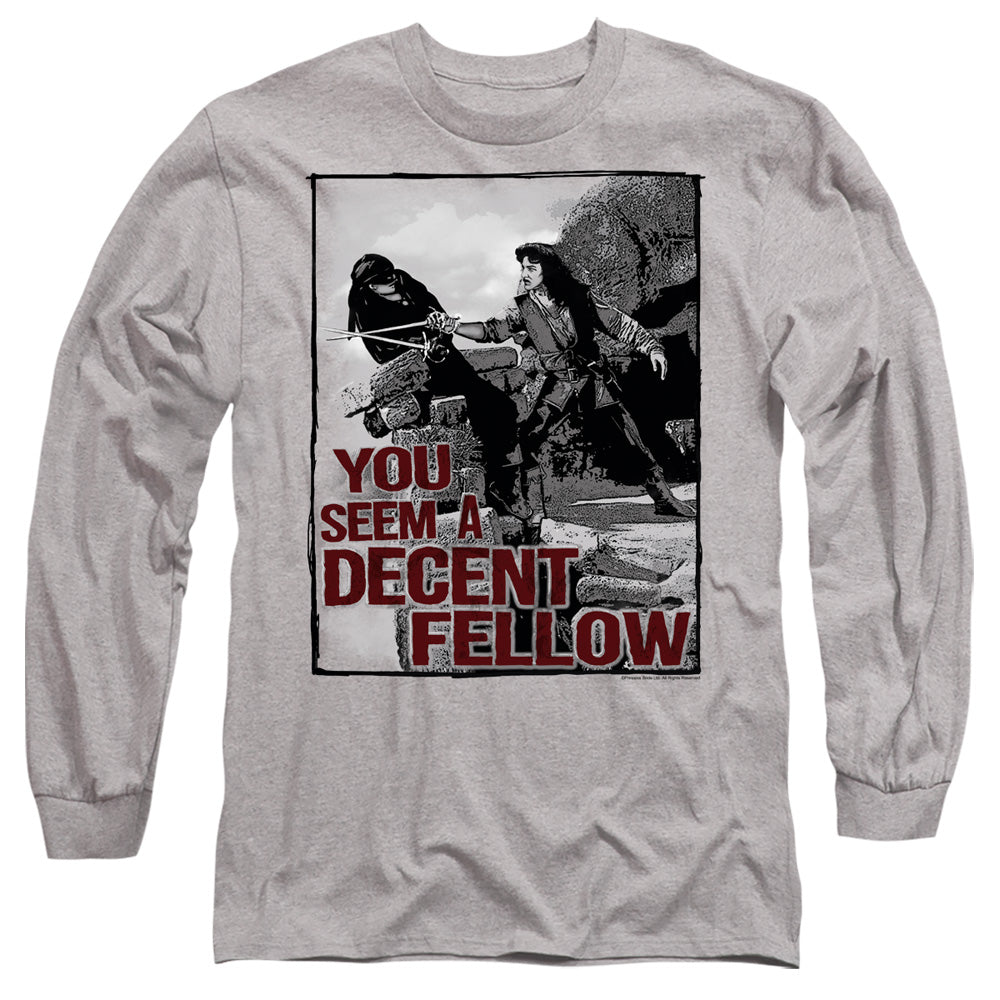 Princess Bride Fellow Mens Long Sleeve Shirt Athletic Heather Officially Licensed