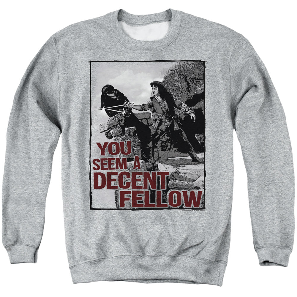 Princess Bride Fellow Mens Crewneck Sweatshirt Athletic Heather Officially Licensed