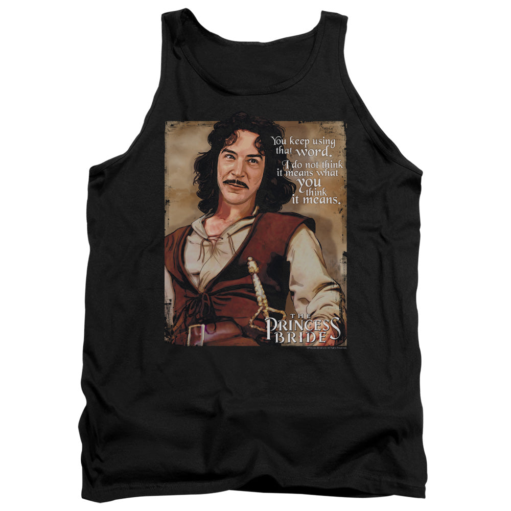 Princess Bride Word Mens Tank Top Shirt Black