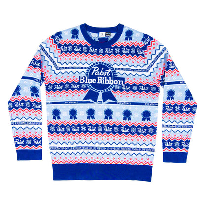 Pabst Fair Isle Beer Holiday Ugly Christmas Sweater
