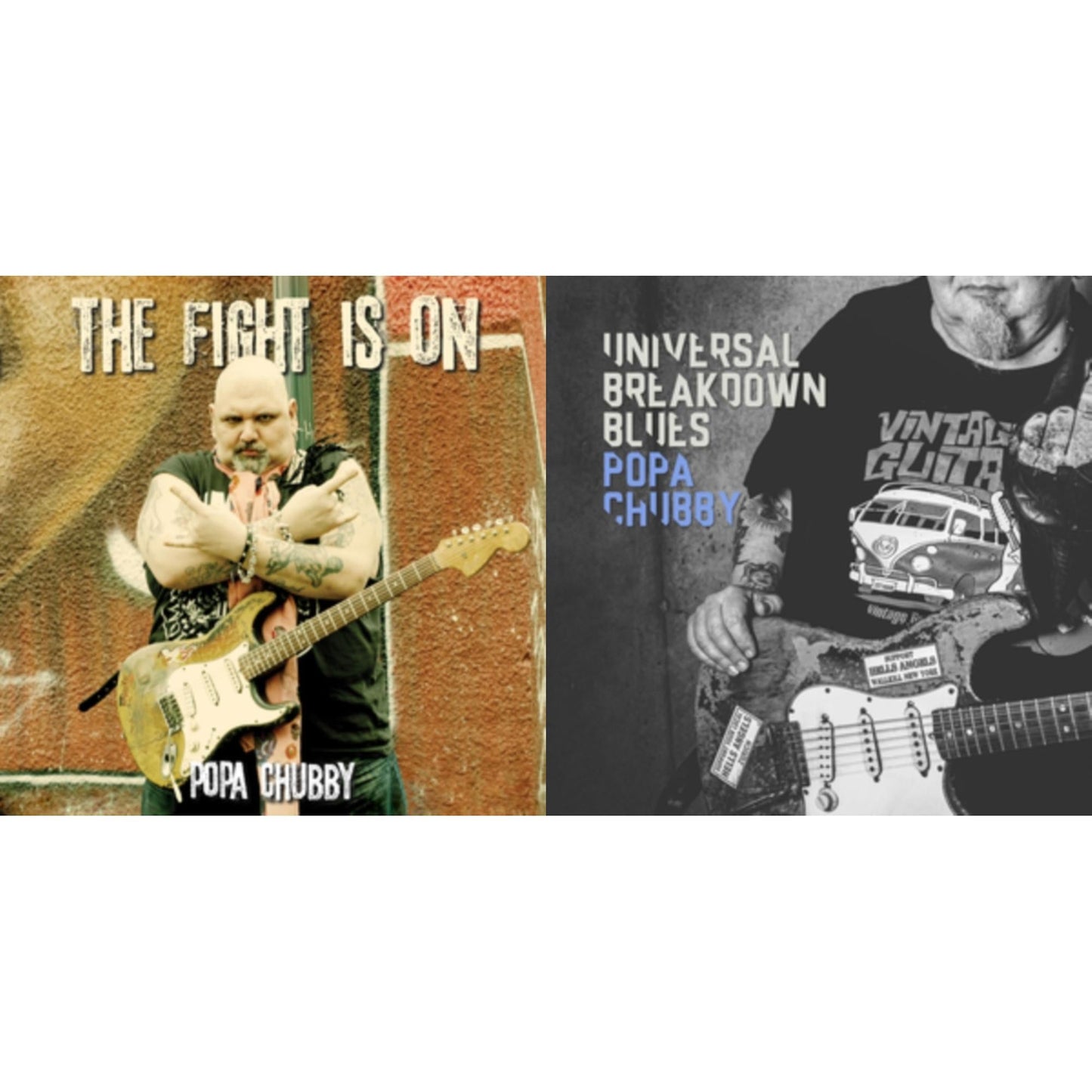 Popa Chubby - Fight Is On & Universal Breakdown Blues - LP Vinyl Bundle