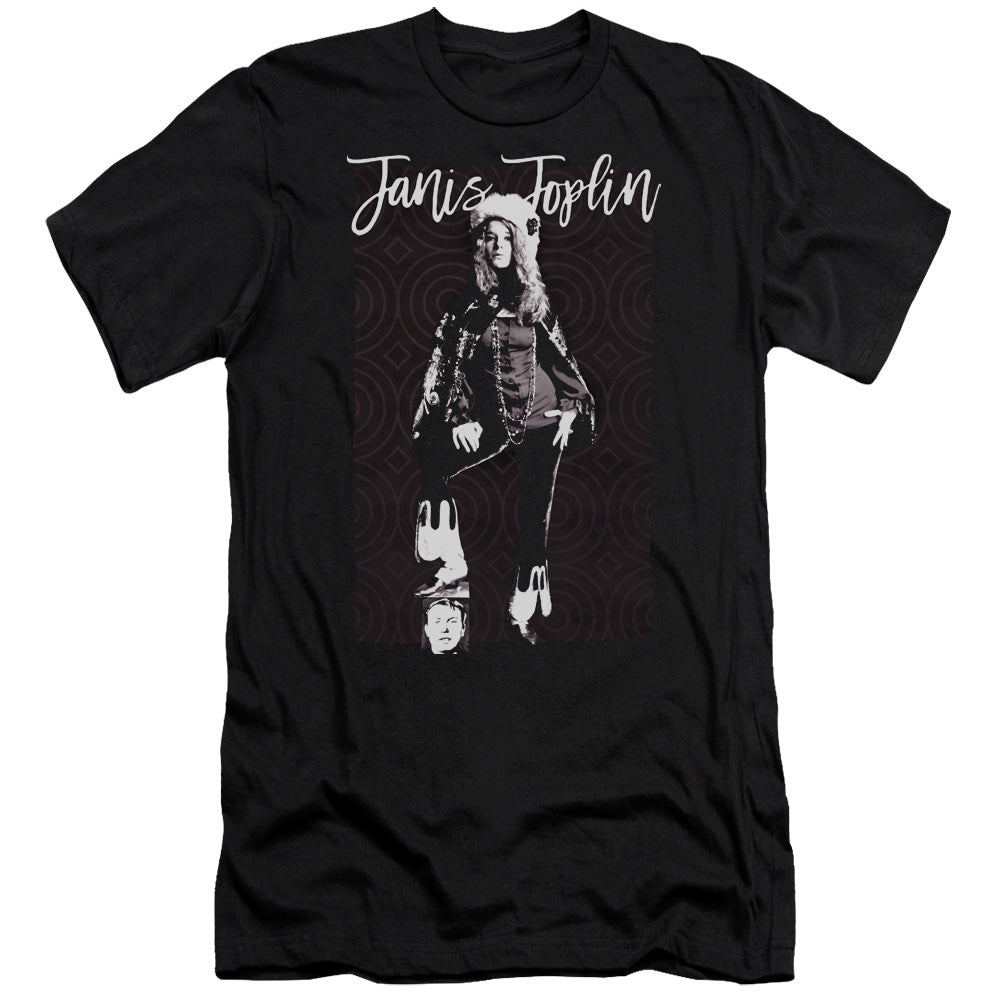 Janis Joplin Minimal J Hbo Premium Bella Canvas Slim Fit Mens T Shirt Black