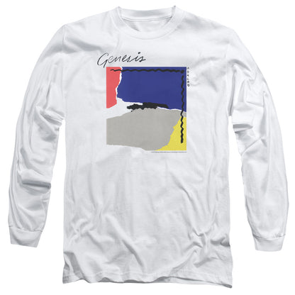 Genesis Abacab Mens Long Sleeve Shirt White Officially Licensed