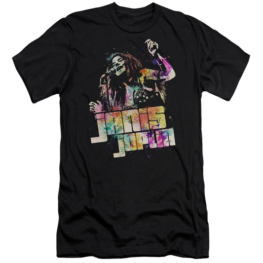 Janis Joplin Colors Of Janis Hbo Premium Bella Canvas Slim Fit Mens T Shirt Black