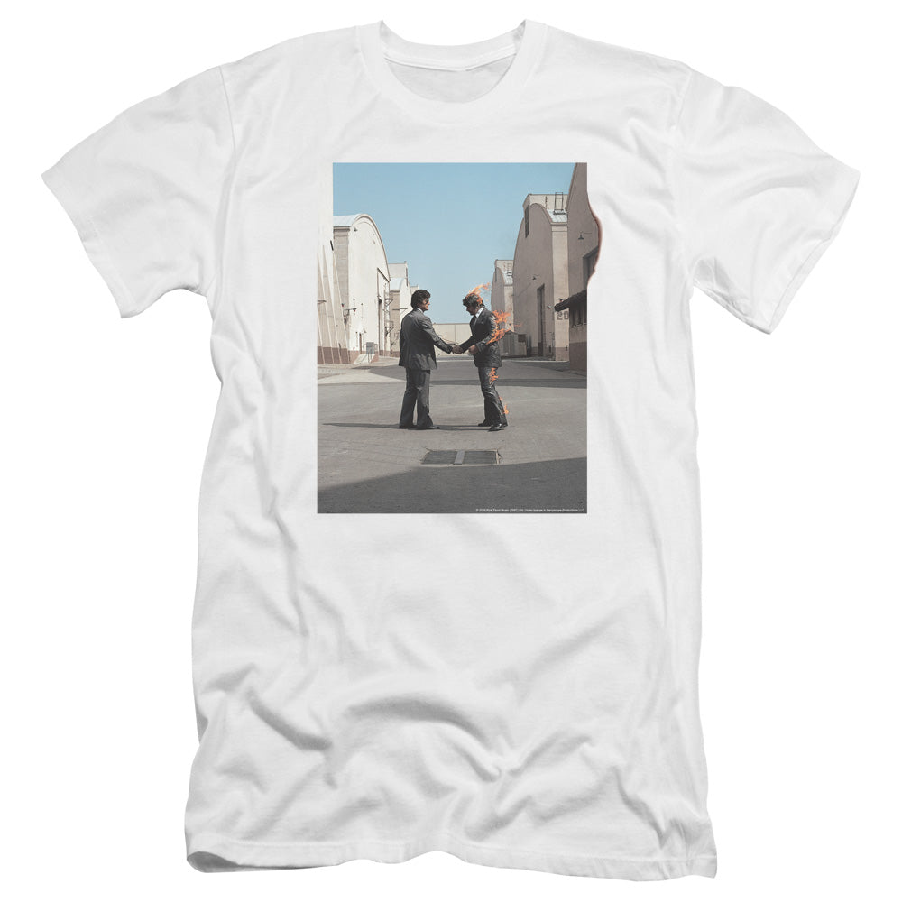 Pink Floyd Wish You Were Here Premium Bella Canvas Slim Fit Mens T Shirt White