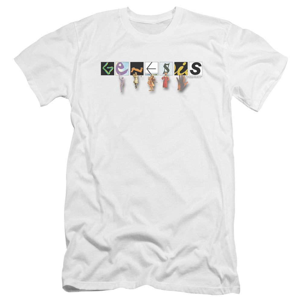 Genesis New Logo Premium Bella Canvas Slim Fit Mens T Shirt White