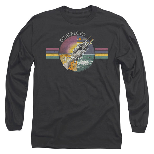 Sticker & Shirt Pink Floyd Welcome To The Machine Mens Long Sleeve Shirt Charcoal Perry208 Stk1 8