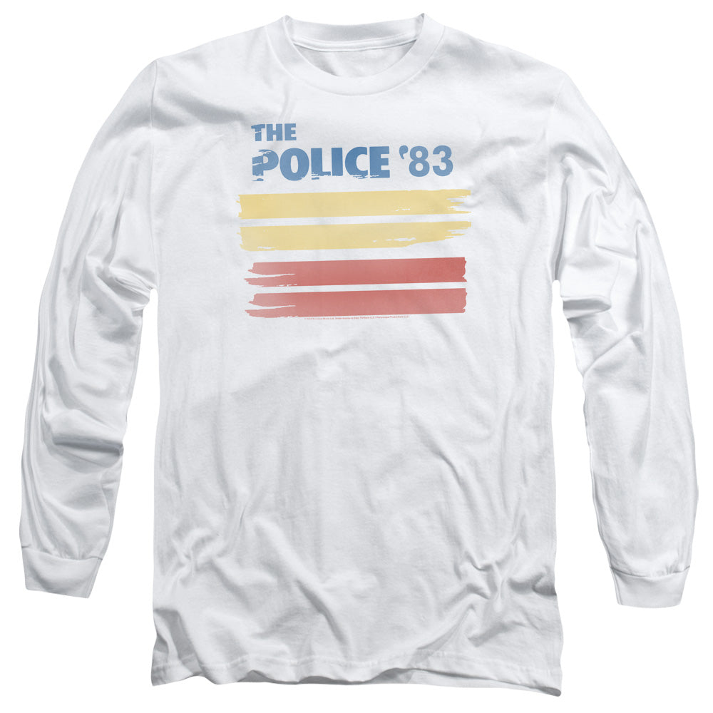 The Police 83 Mens Long Sleeve Shirt White Officially Licensed