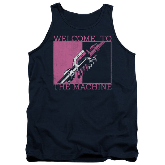 Pink Floyd Welcome To The Machine Mens Tank Top Shirt Navy