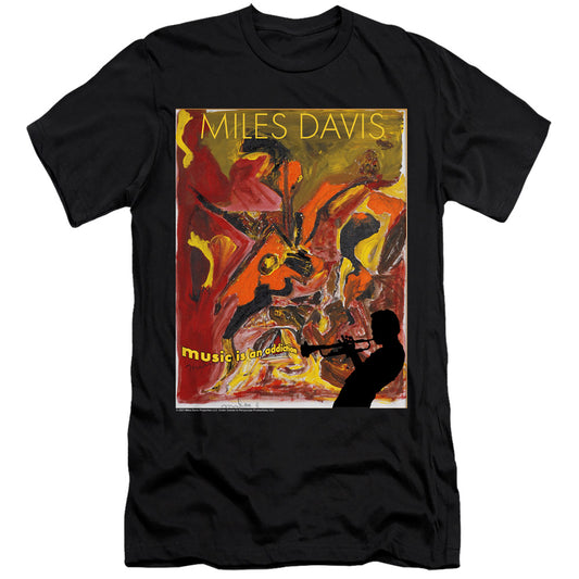 Miles Davis Music Is An Addiction Hbo Premium Bella Canvas Slim Fit Mens T Shirt Black