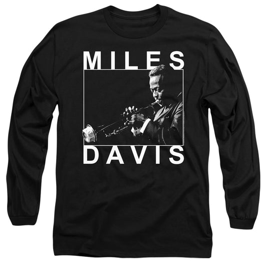 Miles Davis Monochrome Mens Long Sleeve Shirt Black