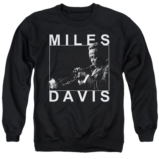 Miles Davis Monochrome Mens Crewneck Sweatshirt Black