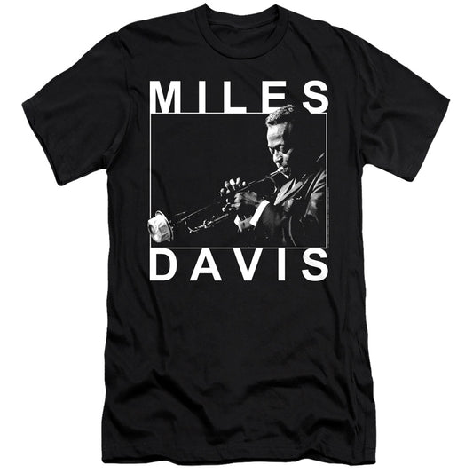 Miles Davis Monochrome Hbo Premium Bella Canvas Slim Fit Mens T Shirt Black