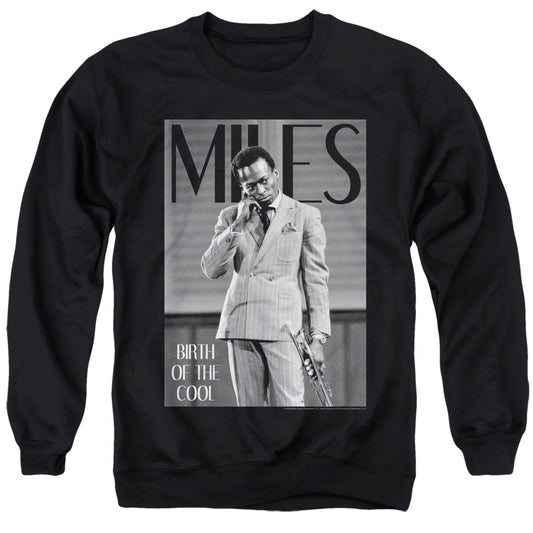 Miles Davis Simply Cool Mens Crewneck Sweatshirt Black