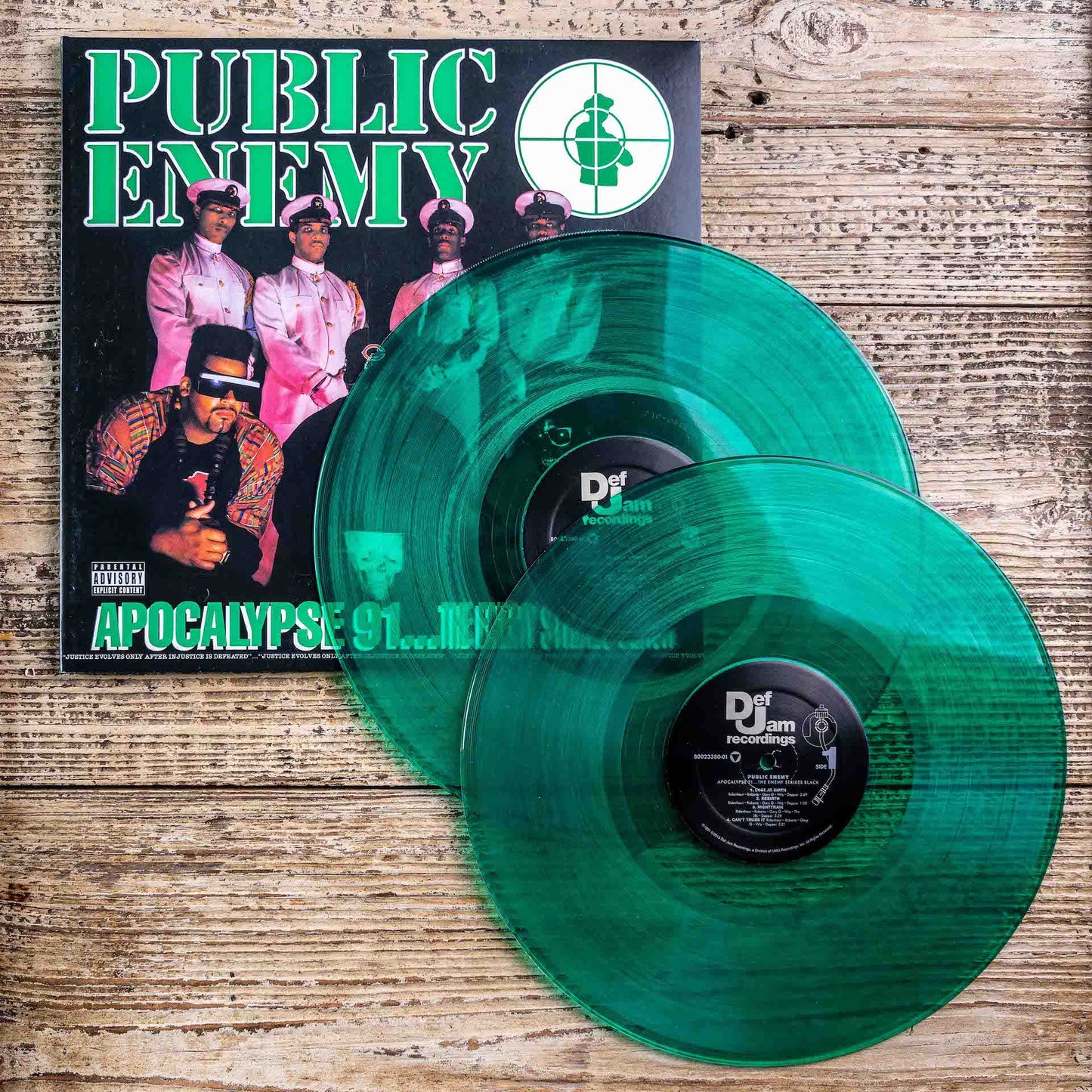 Public Enemy Apocalypse 91 The Enemy Strikes Black LP on Limited Edition Translucent Green Vinyl Record